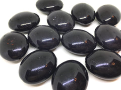 Black shiny 31mm acrylic beads, chunky statement necklace, wire bangle, jewelry making, QUEEN Collection, oval beads, large black beaded