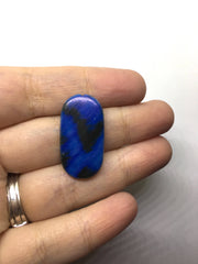 Blue cheetah print Beads, 30mm Beads, big acrylic beads, bracelet necklace earrings, jewelry making, acrylic bangle bead, animal print