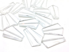 Pointed Large Clear Beads, 36mm slab nugget beads, acrylic jumbo translucent craft supplies, resin clear bangle bracelet necklace jewelry