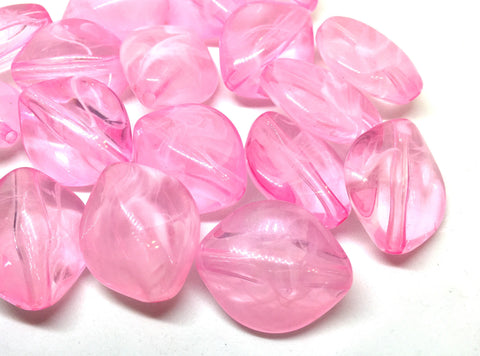 Blush Pink Beads, pink Beads, Acrylic Beads, 31mm beads, Colorful beads, pink jewelry, pink Gemstones, Chunky Beads, light pink oval beads