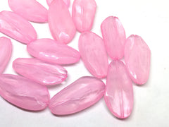 Large BLUSH PINK Gem Stone Beads, SUNSET Collection, Acrylic faux stained glass jewelry Making, Necklaces, Bracelets or Earrings, pink beads