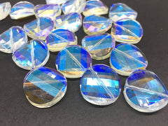 20mm Glass Crystal in Aurora Borealis, faceted crystals for jewelry creation, bangle making beads, rainbow crystals, rainbow beads, glass