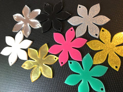 37mm Flower 2 Hole Acrylic Beads, Acrylic cut outs, acrylic blanks, Jewelry Making tassel Necklaces, Bracelets Earrings, wire bangle jewelry