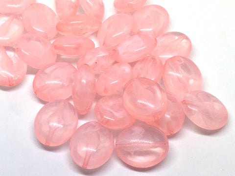 Blush Oval Beads, 25mm Chunky Beads, big acrylic beads, bracelet necklace earrings, jewelry making, acrylic bangle bead, light pink