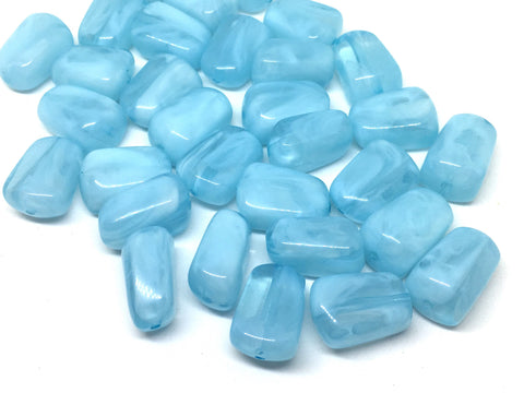 Sky Blue 21mm Beads, geometric acrylic beads, bracelet necklace earrings, jewelry making, acrylic bangle beads, light blue beads