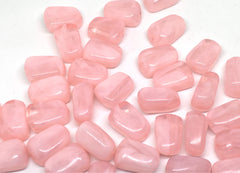 Creamy Blush Pink 21mm Beads, geometric acrylic beads, bracelet necklace earrings, jewelry making, acrylic bangle beads, light pink beads