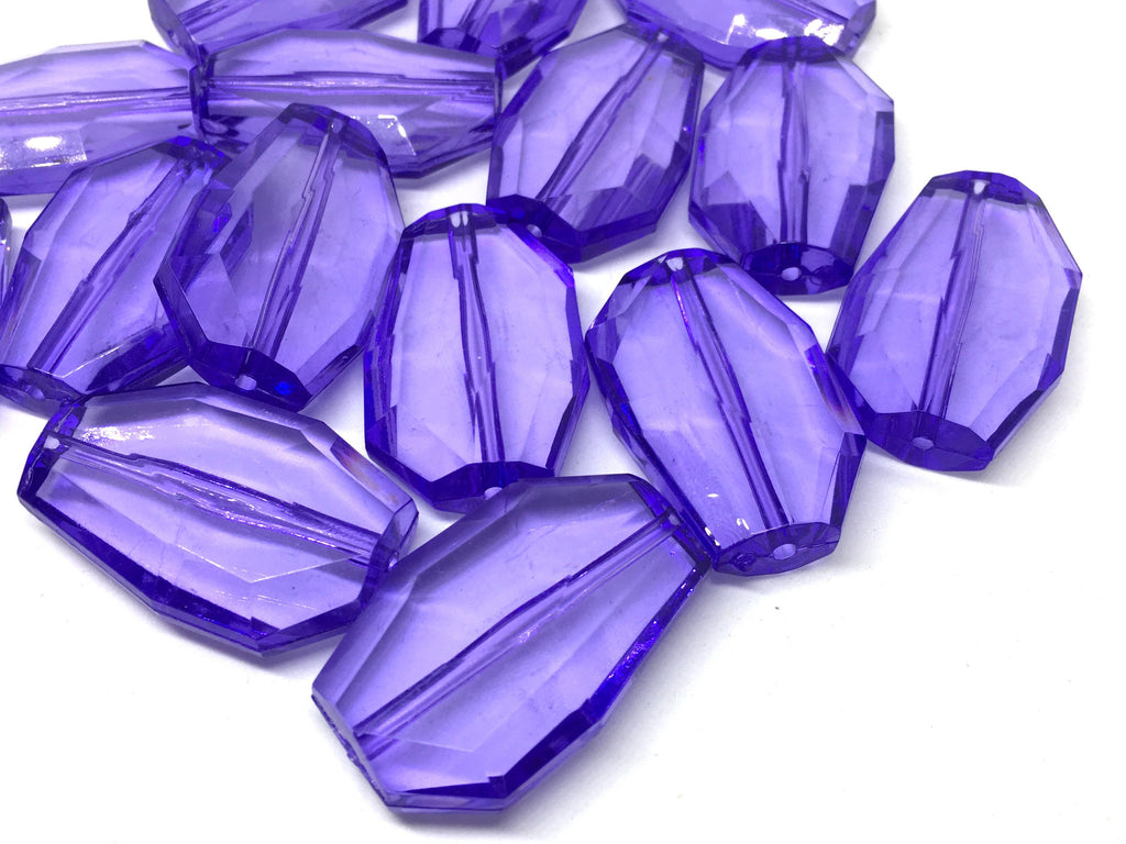 XL purple faceted beads, acrylic beads jewelry making, 40mm purple beads, chunky purple beads, big purple beads, wire bangles or bracelet