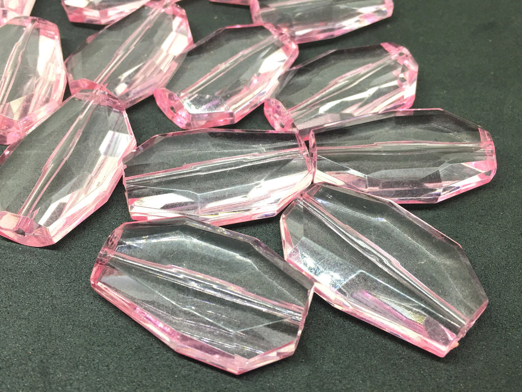 Large Blush Pink faceted beads - acrylic pink beads for jewelry making –  Swoon & Shimmer