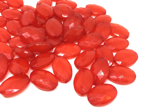 strawberry Oval 14mm Bead, red brown faceted Bead, Bangle Jewelry Making, bangle beads, red jewelry, red beads, small red beads, deep red