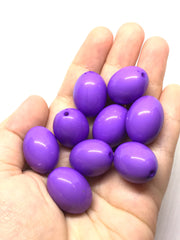 Purple Candy Beads, oval beads, 24mm Beads, big acrylic beads, bracelet necklace acrylic bangle beads, purple oval beads, purplw jewelry