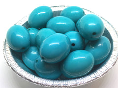 Teal Candy Beads, oval beads, 24mm Beads, big acrylic beads, bracelet necklace acrylic bangle beads, blue oval beads, turquoise jewelry