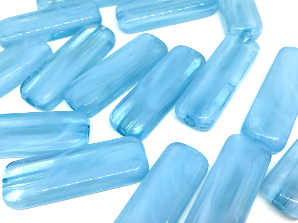 XL Sky Blue 45mm big acrylic beads, PILLAR Collection, blue beads, chunky necklace, craft supplies, wire bangles jewelry making bangle