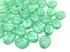 Mint Oval Beads, 25mm Chunky Beads, big acrylic beads, bracelet necklace earrings, jewelry making, acrylic bangle bead, green beads