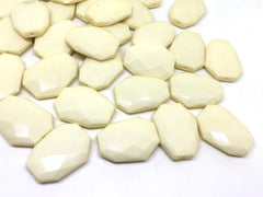 Cream faceted beads, eggshell beads, cream beads, Bangle Making, Jewelry Making, 27mm Beads, off white Jewelry necklace, cream jewelry