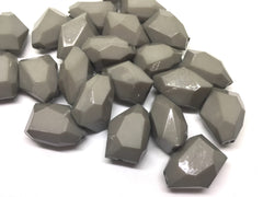 Gray Charcoal Chunky Gem 28mm Bead, gray Bead, Bangle or Jewelry Making, bangle beads, gray jewelry, gray necklace, gray stone, chunky gray