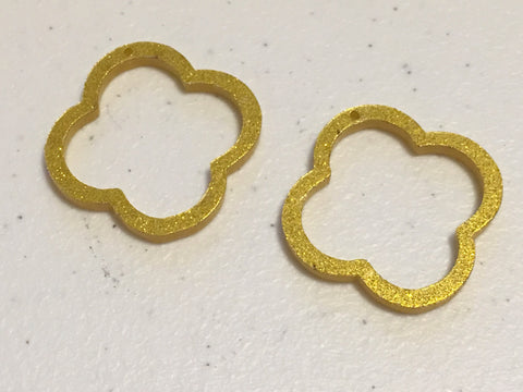 Clover Acrylic Earring Blanks, acrylic blanks, gold glitter jewelry, resin earrings, lucite earring blanks, acrylic clover jewelry