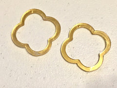 Clover Acrylic Earring Blanks, acrylic blanks, gold mirror jewelry, resin earrings, lucite earring blanks, acrylic clover jewelry