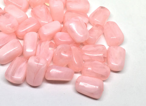 Creamy Blush Pink 21mm Beads, geometric acrylic beads, bracelet necklace earrings, jewelry making, acrylic bangle beads, light pink beads