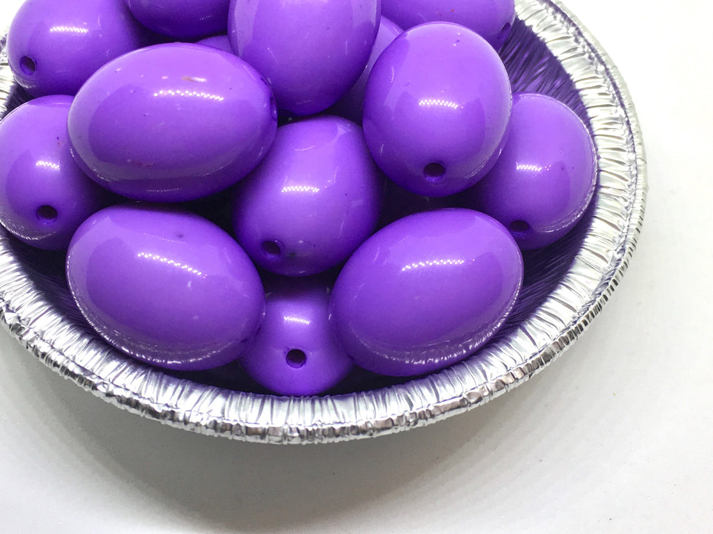 Purple Candy Beads, oval beads, 24mm Beads, big acrylic beads, bracelet necklace acrylic bangle beads, purple oval beads, purplw jewelry