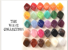 Multi Color Beads, The Wave Collection, 22mm Beads, big acrylic beads, bracelet necklace earrings, jewelry making, acrylic bangle bead