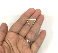 20mm Gold Metal triangles, bracelet necklace earrings, jewelry making, geometric earrings, triangle blanks, simple triangle minimalist jewel