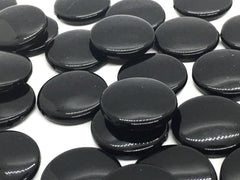 20mm Black shiny circular beads, acrylic black beads, round black beads, bangle beads, black jewelry black necklace, black statement circle