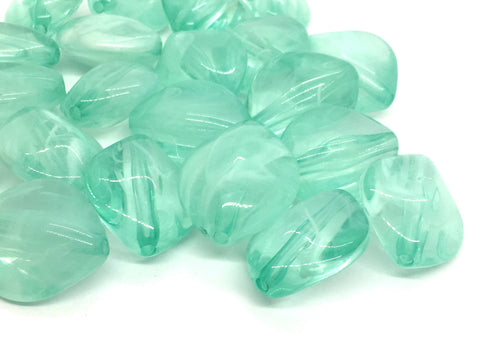 Mint Beads, large green beads, green Acrylic Beads, 31mm beads, Colorful beads, green Beads, mint green Gemstones, Chunky Beads