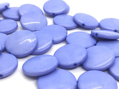 20mm Periwinkle shiny circular beads, acrylic blue beads, round blue beads, bangle beads, purple jewelry necklace, blue statement gem