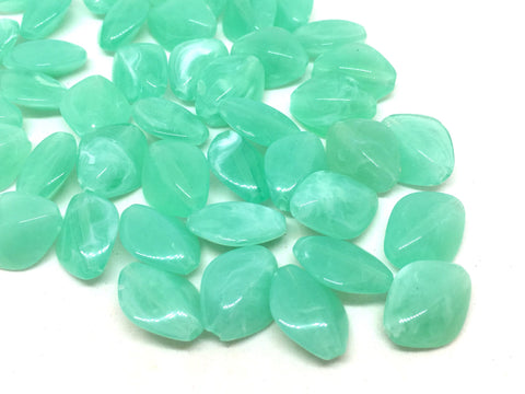 Mint Green beads, The Joy Collection, Bangle Making, Jewelry Making, 17mm Polygon beads, statement necklace, light green acrylic beads, neck