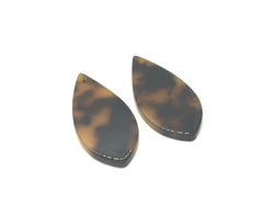 Teardrop Tortoise Shell Acrylic Blanks Cutout, Circle blanks, earring pendant jewelry making, 38mm jewelry, 1 Hole earring blanks, tortoise