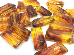 Tortoise Shell 35mm acrylic beads, amber beads, chunky statement necklace, wire bangle, jewelry making, extra chunky rectangle beads, amber