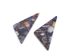Triangle Colorful Tortoise Shell Acrylic Blanks Cutout, earring pendant jewelry making, 42mm earrings jewelry, 1 Hole earring blank
