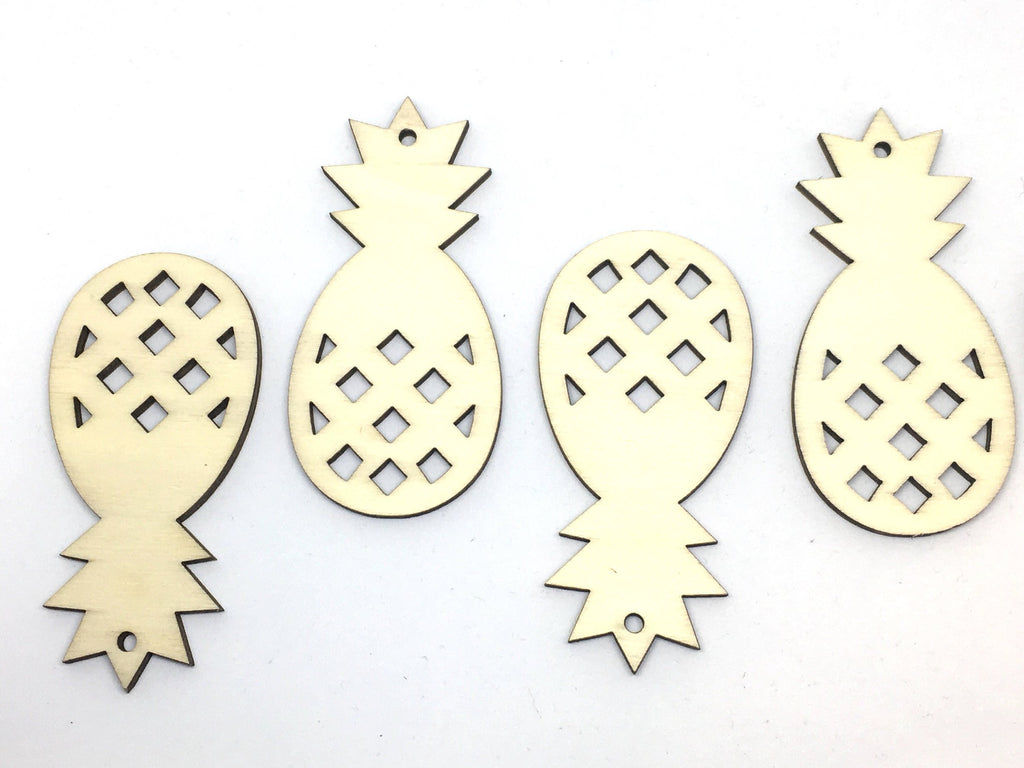 Keychain Blanks, 3 Inch Pineapple w 1 Hole, Keychain blanks, wood blanks, monogram keychain, monogram gifts pineapple blanks