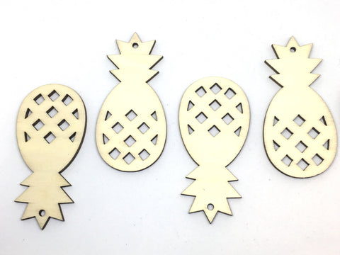 Keychain Blanks, 3 Inch Pineapple w 1 Hole, Keychain blanks, wood blanks, monogram keychain, monogram gifts pineapple blanks