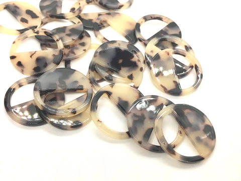 Blonde Tortoise Shell Acrylic Blanks Cutout, Circle blanks, earring bead jewelry making, 30mm circle jewelry, 1 Hole circle bangle single