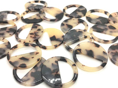 Blonde Tortoise Shell Acrylic Blanks Cutout, Circle blanks, earring bead jewelry making, 30mm circle jewelry, 1 Hole circle bangle single