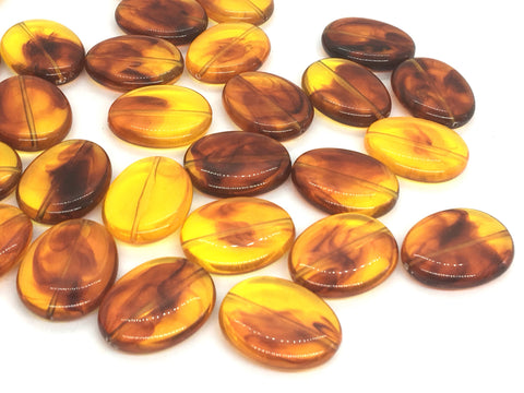 Tortoise Shell 31mm acrylic beads, ambwr beads, chunky statement necklace, wire bangle, jewelry making, QUEEN Collection, oval beads, amber