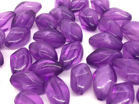 Deep Purple Translucent Beads, 20mm Beads, Balmy Collection, Oval Beads, Bangle Beads, Bracelet Beads, necklace beads, purple bangle jewelry