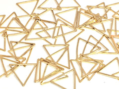 20mm Gold Metal triangles, bracelet necklace earrings, jewelry making, geometric earrings, triangle blanks, simple triangle minimalist jewel