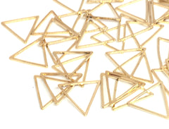 20mm Gold Metal triangles, bracelet necklace earrings, jewelry making, geometric earrings, triangle blanks, simple triangle minimalist jewel