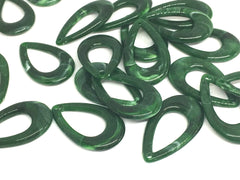 40mm teardrop earrings with 1 hole, teardrop pendant necklace, acrylic teardrop blanks, green earrings, resin earrings, gray earrings