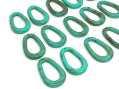 Large 1 Hole Green Pendant Beads, mint Acrylic Beads, resin lucite Jewelry Making necklaces Bracelets Earrings, 40mm oval pendant green