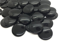 20mm Black shiny circular beads, acrylic black beads, round black beads, bangle beads, black jewelry black necklace, black statement circle