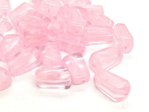 Creamy Blush Pink 21mm Beads, geometric acrylic beads, bracelet necklace earrings, jewelry making, acrylic bangle beads, pink beads