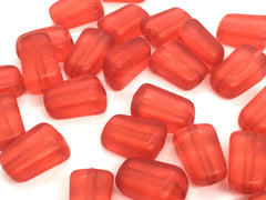 Red FROSTED 21mm Beads, geometric acrylic beads, bracelet necklace earrings, jewelry making, acrylic bangle beads, red beads