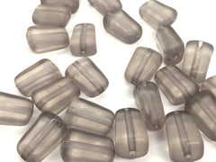 Gray FROSTED 21mm Beads, geometric acrylic beads, bracelet necklace earrings, jewelry making, acrylic bangle beads, gray beads