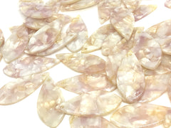 White Teardrop Tortoise Shell Acrylic Blanks Cutout, oval blanks, earring pendant jewelry making, pink cream 38mm 1 Hole earring blanks