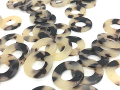 Blonde Tortoise Shell Acrylic Blanks Cutout, Circle blanks, earring bead jewelry making, 22mm circle jewelry, 1 Hole circle bangle single