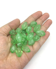 Green Translucent Beads, 20mm Beads, Balmy Collection, Oval Beads, Bangle Beads, Bracelet Beads, necklace beads, green bangle jewelry