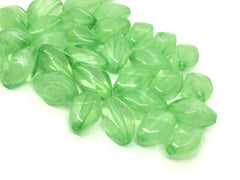 Green Translucent Beads, 20mm Beads, Balmy Collection, Oval Beads, Bangle Beads, Bracelet Beads, necklace beads, green bangle jewelry